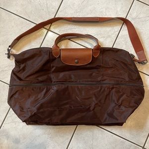 Longcharm travel bag expandable bag brown